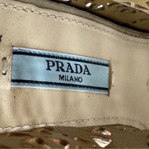 Prada Perforated Beige Suede Ankle Boots - Size 38.5 - Picture 6 of 7